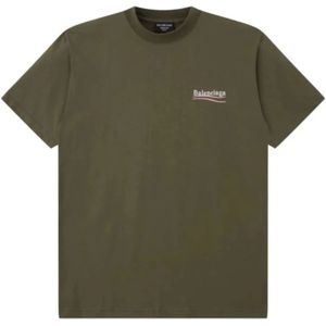 Balenciaga, Heren, Tops, Groen, Maat: 2XS Jersey,