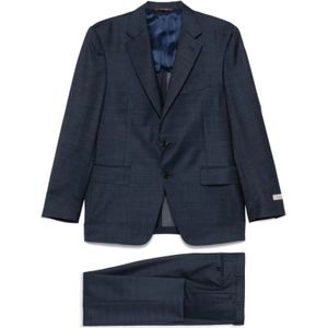 Canali, Heren, Pakken, Blauw, Maat: L Zijde,