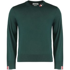 Thom Browne, Heren, Truien, Groen, Maat: L Wol,