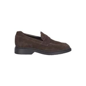 Hogan Bruine Suède Mocassins met Memory Foam , Brown , Heren , Maat: 40 1/2 EU