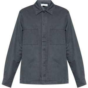 Samsøe Samsøe, Heren, Overhemden, Grijs, Maat: S Katoen,