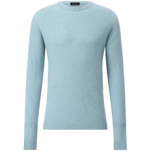 Roberto Collina, Heren, Truien, Blauw, Maat: XL Kasjmier,