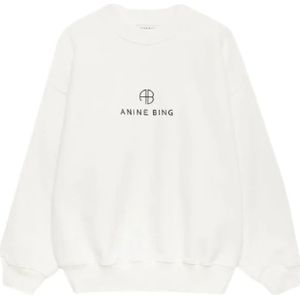 Anine Bing, Dames, Sweatshirts & Hoodies, Wit, Maat: XS