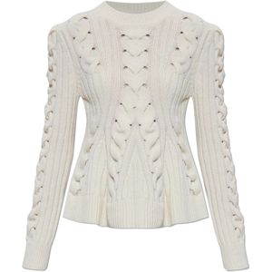 Alexander McQueen, Dames, Truien, Beige, Maat: S Wol,