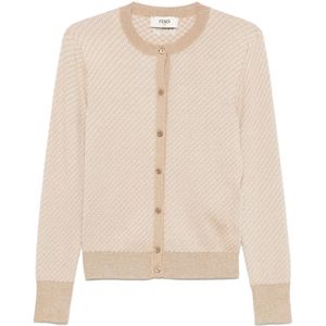 Fendi, Dames, Truien, Beige, Maat: S Zijde,