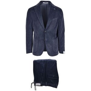 Eleventy, Heren, Pakken, Blauw, Maat: L Katoen,