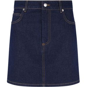 Maison Kitsuné, Dames, Rokken, Blauw, Maat: W25 Denim,