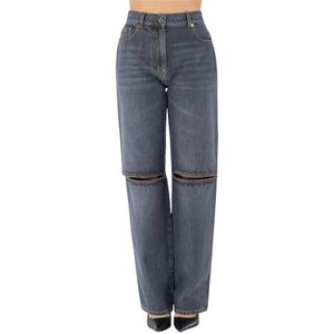 JW Anderson, Dames, Jeans, Grijs, Maat: 2XS Katoen,