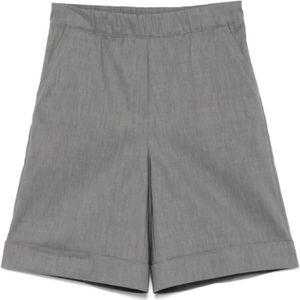 D.Exterior, Dames, Korte broeken, Grijs, Maat: S Linnen,