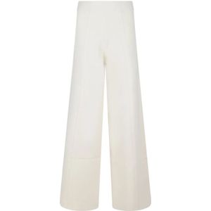 Max Mara, Dames, Broeken, Wit, Maat: L