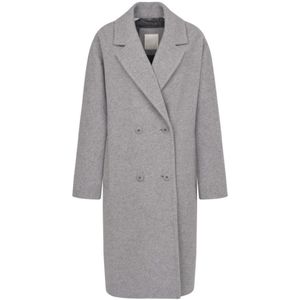 Bugatti, Dames, Mantels, Grijs, Maat: 2XL Wol,