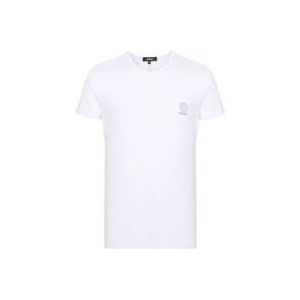 Versace Witte T-shirts en Polos met Medusa Head Motief , White , Heren , Maat: L