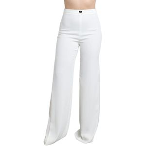 Elisabetta Franchi, Dames, Broeken, Wit, Maat: XS