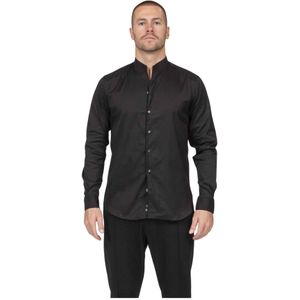 Emporio Armani, Heren, Overhemden, Blauw, Maat: 3XL Katoen,