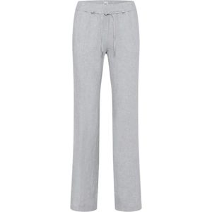 BRAX - STYLE.FARINA - Linnen Broek - Beige - Rechte Pijpen, Strikceintuur, Elastische Band