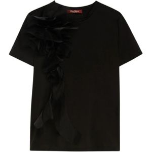 Max Mara Studio, Dames, Tops, Zwart, Maat: L Katoen,