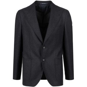 Tagliatore, Heren, Pakken, Blauw, Maat: XL Wol,