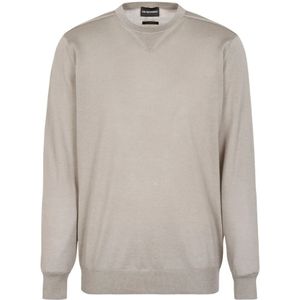 Emporio Armani, Heren, Sweatshirts & Hoodies, Beige, Maat: XL Jersey,