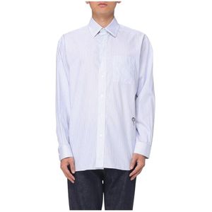 Bottega Veneta, Heren, Overhemden, Wit, Maat: M Katoen,