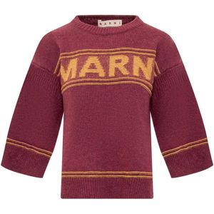 Marni, Dames, Truien, Rood, Maat: 2XS Wol,