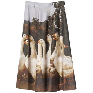 Moschino, Dames, Rokken, Veelkleurig, Maat: XS Katoen,