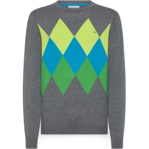 Sun68, Heren, Truien, Grijs, Maat: XL Katoen,