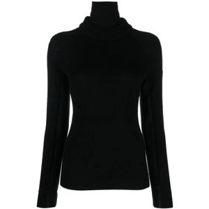 Moncler, Dames, Truien, Zwart, Maat: S Wol,