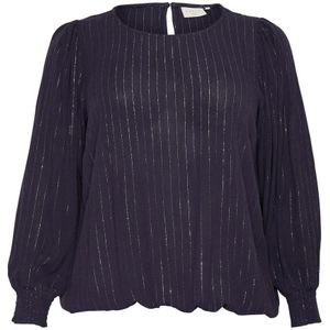 Kaffe Curve, Dames, Blouses & Shirts, Paars, Maat: XL