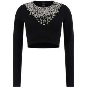 Pinko, Dames, Truien, Zwart, Maat: M