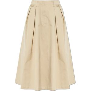 Moncler, Dames, Rokken, Beige, Maat: S Katoen,