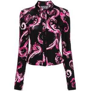 Versace Jeans Couture, Dames, Blouses & Shirts, Veelkleurig, Maat: XS Viscose,