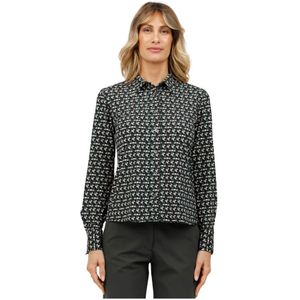 Caliban, Dames, Blouses & Shirts, Zwart, Maat: L