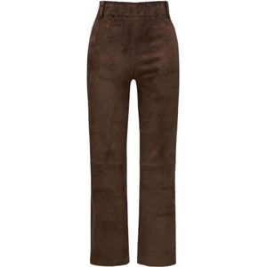 Arma, Dames, Broeken, Bruin, Maat: XS Suède,