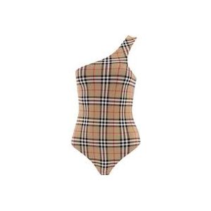 Burberry Check Badpak Slim Fit , Beige , Dames , Maat: XS