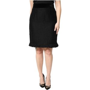 Dolce & Gabbana, Dames, Rokken, Zwart, Maat: M Poliester,
