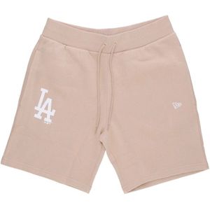 New Era, Heren, Korte broeken, Beige, Maat: L Fleece,