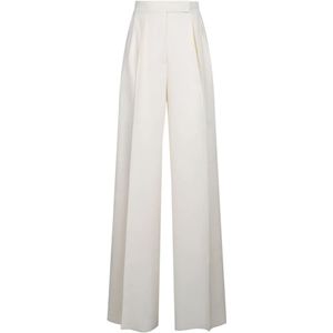 Max Mara, Dames, Broeken, Beige, Maat: XS Wol,