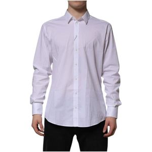 Dolce & Gabbana, Heren, Overhemden, Wit, Maat: 3XL Katoen,