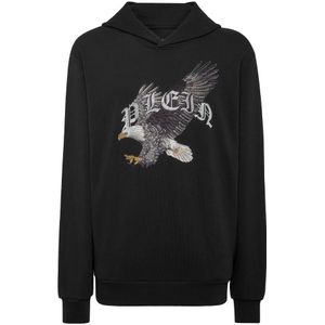Philipp Plein, Heren, Sweatshirts & Hoodies, Zwart, Maat: XL Katoen,
