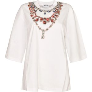 Moschino, Dames, Tops, Wit, Maat: XS