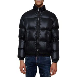 Dsquared2, Dames, Jassen, Zwart, Maat: XS Polyamide,