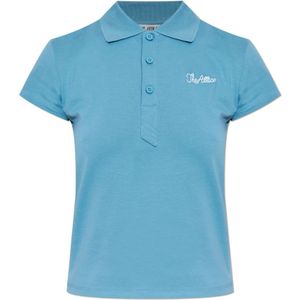 The Attico, Dames, Tops, Blauw, Maat: 2XS Katoen,