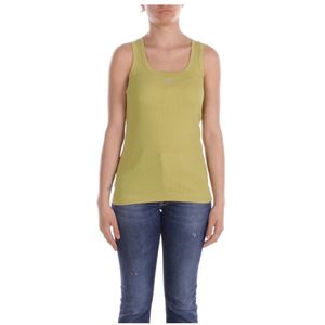 Pinko - Mouwloze Top - Groen - Katoen/Elastaan