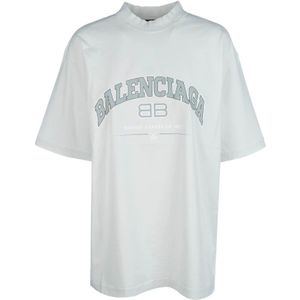 Balenciaga, Dames, Tops, Grijs, Maat: S Katoen,