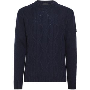 Peuterey, Heren, Sweatshirts & Hoodies, Blauw, Maat: M Wol,