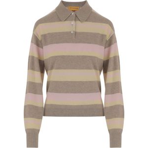 Guest In Residence - Gestreept Kasjmier Poloshirt - Veelkleurig - Dames