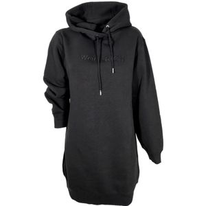Woolrich, Dames, Sweatshirts & Hoodies, Zwart, Maat: XS Fleece,