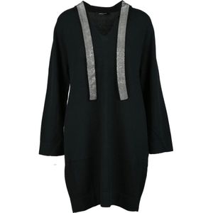 Fabiana Filippi, Dames, Jurken, Zwart, Maat: L Zijde,