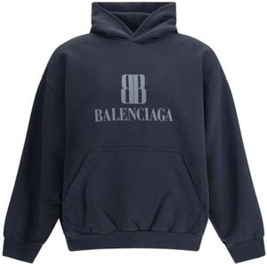 Balenciaga, Heren, Sweatshirts & Hoodies, Zwart, Maat: L Katoen,