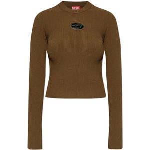 Diesel, Dames, Truien, Groen, Maat: L Viscose,